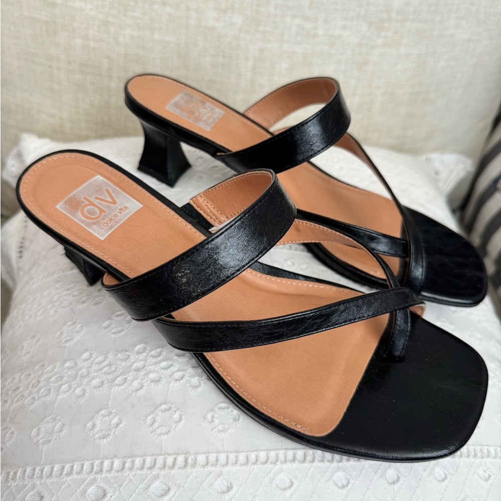 Dolce vita black kitten heel sandals
